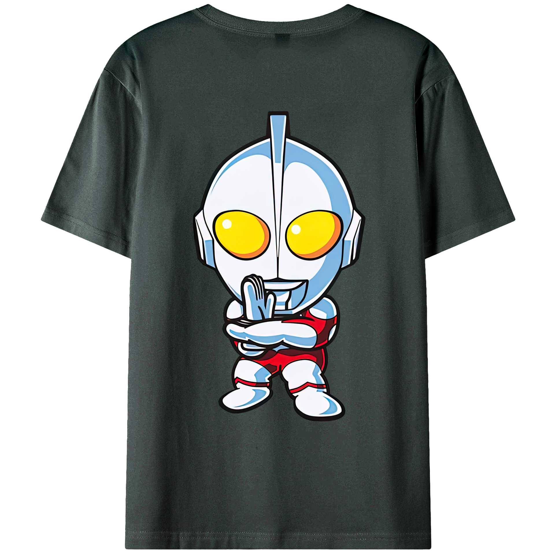 （画像用） ウルトラマン Ultraman 綿100％ メンズ半袖Tシャツ（バックプリント） 通気性